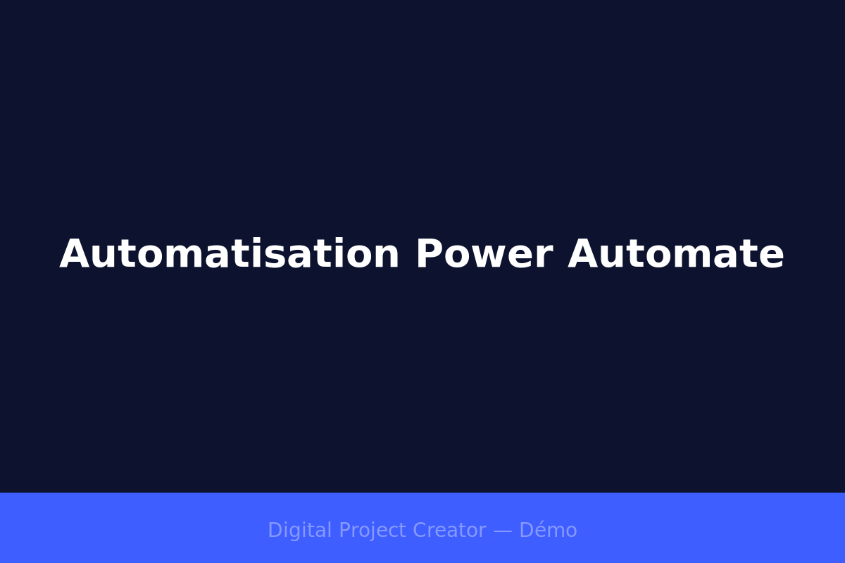 Automatisation facturation — Power Automate