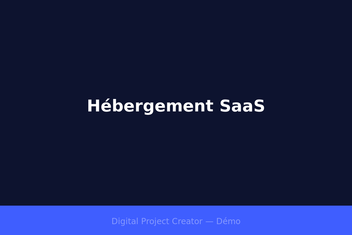 Hébergement plateforme SaaS