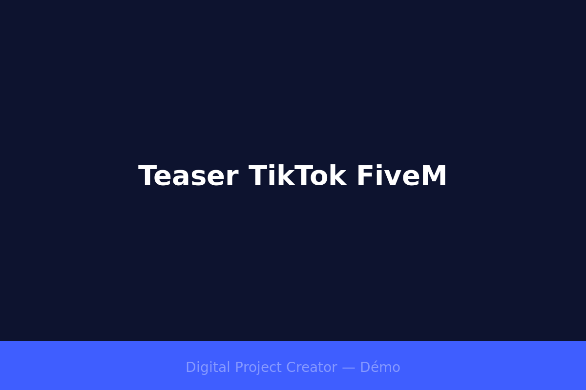 Teaser TikTok — Serveur FiveM Legacy RP